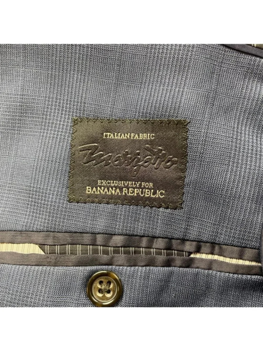 Banana Republic Men’s 100% Wool Slim Fit 2-Button Blazer Blue Plaid • 38R